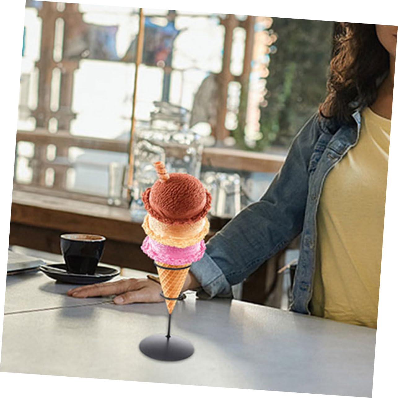 アイスクリームコーン ディスプレイ Amazon.co.jp: Toyvian 6個アイスクリームコーンホルダースタンド 製
